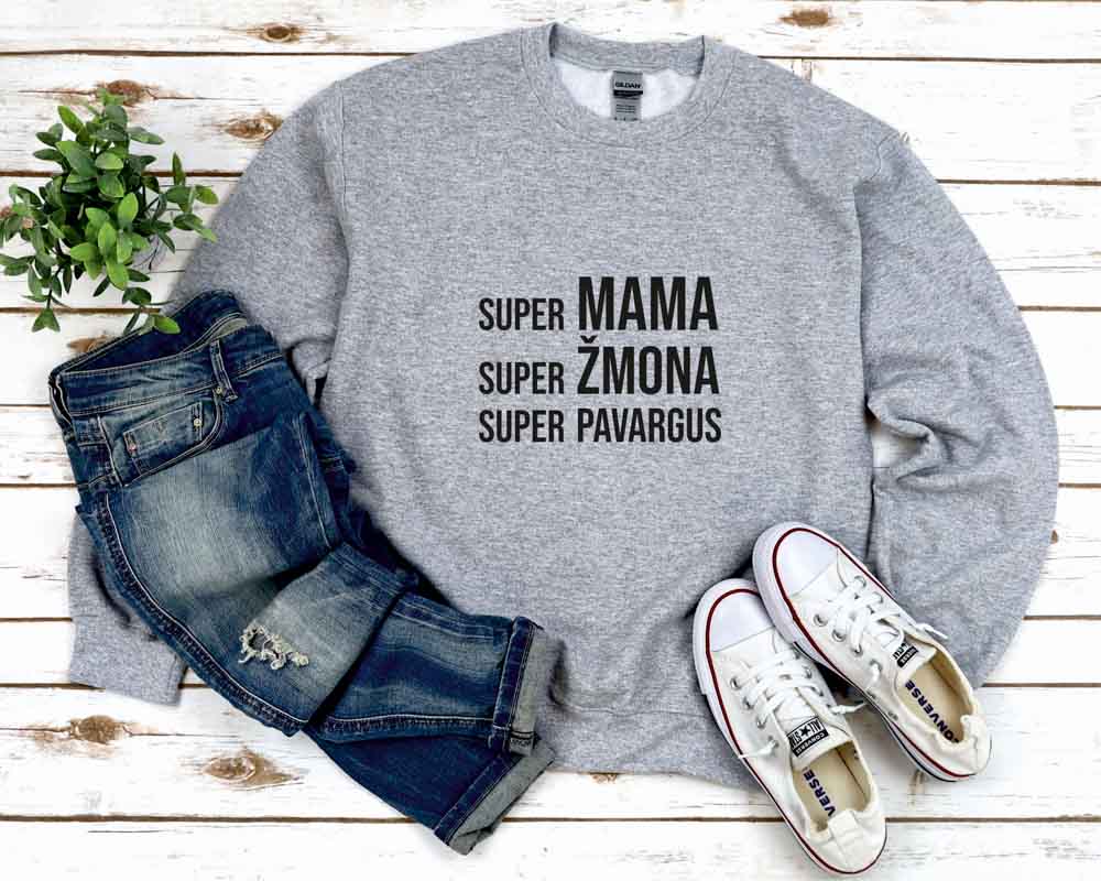 Moteriškas džemperis super mama - Image 2