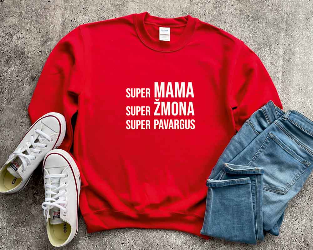Moteriškas džemperis super mama - Image 3