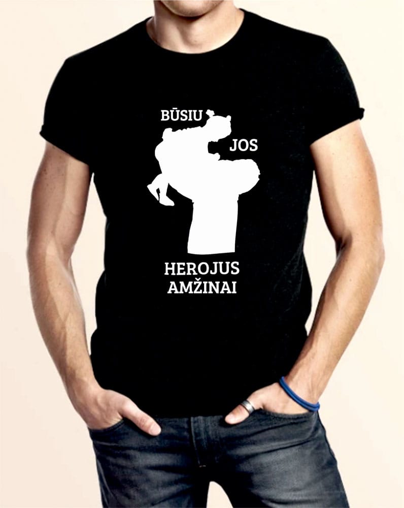 Marškinėliai „Būsiu jos herojus amžinai“