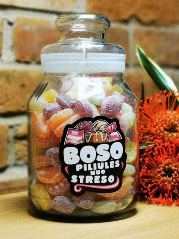 Ledinukai stiklainyje "Boso piliulės nuo streso"