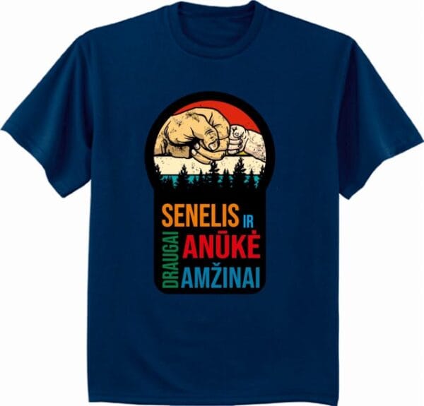 Marškinėliai spalvoti Senelis ir anūkė - Image 4