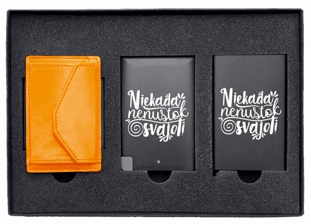 Iššorinės baterijos su pinigine komplektas niekada nenustok svajoti