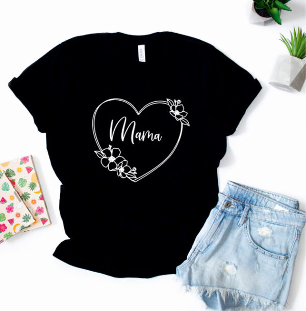 Marškinėliai moteriški Mama širdelė - Image 4
